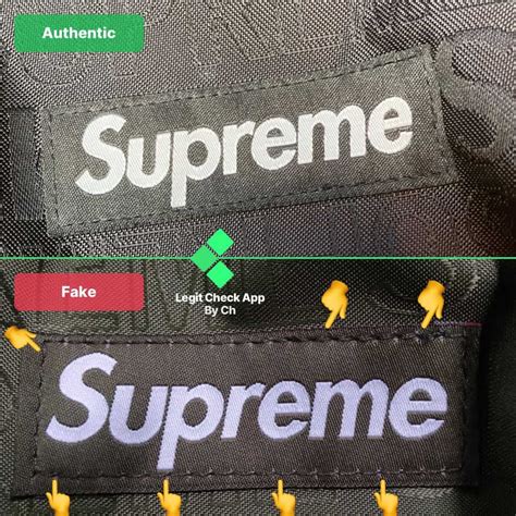 real vs fake supreme side bag|authentic supreme vs fake logo.